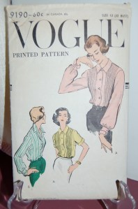 1957 blouse pattern with set-in sleeves