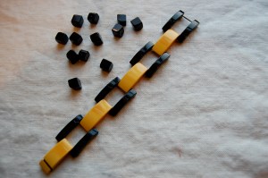 Bakelite bracelet and buttons