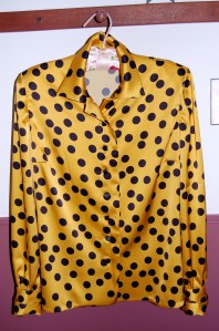 Bakelite buttons and blouse