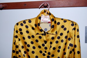 Bakelite buttons and blouse