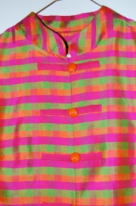 silk tunic with shell buttons