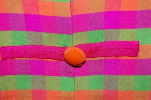 silk tunic with shell buttons