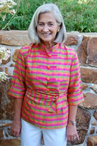 silk tunic with shell buttons