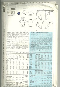 Sarong skirt pattern back