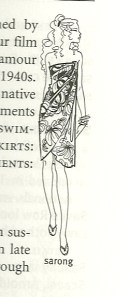 Sarong skirt sketch - Fairchild
