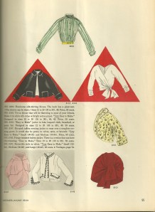 I can do without the jacket with the ball fringe, but I love that wrap blouse featured in the red triangle on the right!