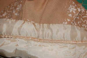 The seam binding helps to make a clean finish and hides my mistake!