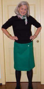 green skirt