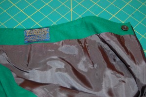 The facing at the waistline. I attached the 31-year-old Pendleton label in place after all these years!