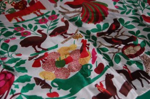 The green in this scarf could not be more perfect.