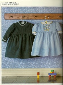 The blue gingham dress, adorned with a spray of embroidery flowers, is my favorite dress in the entire book. Yes, I think Aida would wear this dress well!