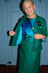 The silk shell I am wearing is a RTW one! I purchased it last Spring and now have something with which to wear it!