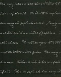 One side of the lining pages of the book.