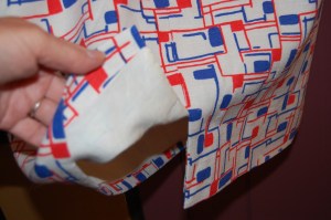 a quick look at the slit I added to the back center seam.