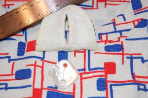 The underside of the tab.