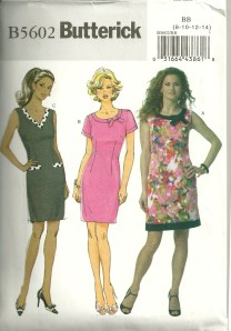 I decided to adapt this simple pattern, using the third view without the neck and hem bands.