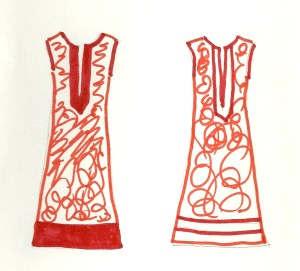 I quickly doodled these sketches to help me determine the look I wanted.