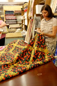 My lining and dress fabric, still on the bolt.