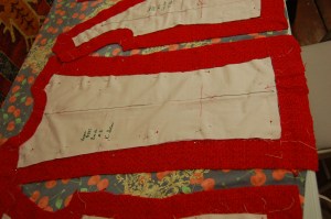 Getting ready to cut my lining.