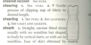 Fairchild's illustration of a sheath dress. copyright 2003, The Fairchild Dictionary of Fashion 3rd Edition, Fairchild Publications, Inc., New York.