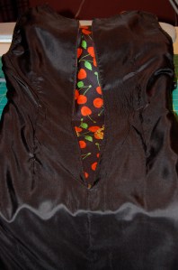 The dress turned inside out!