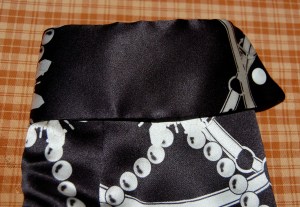 Here is one of the cuffs with buttons attached.