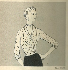 Looking at blouses 1955 - wrap style