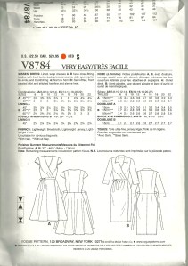 Vogue 8784 diagrams