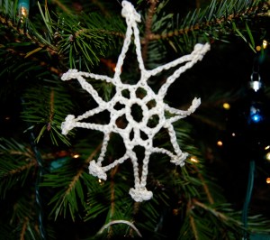 Of course, I think of my sister every day, not just in December. Somehow these little cotton snowflakes remind me of how far we have both come . . . Merry Christmas, Barbara!