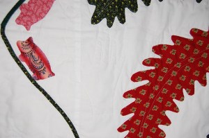 I always like to quilt an adult hand as well . . .