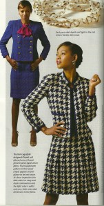 I love this suit in houndstooth wool. This is pictured in Threads Magazine, January 2014, page 44.