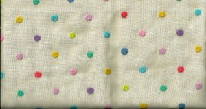 This is a vintage linen, newly acquired by me. Although there is nothing printedon the selvedge, I believe it is a Moygashel linen from the 1950s.