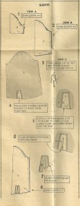 The instruction sheet from the pattern . . . .