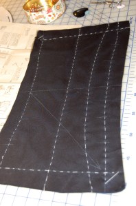 The curved line is the roll line.