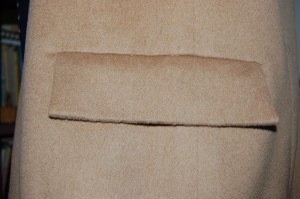 One finished pocket . . .