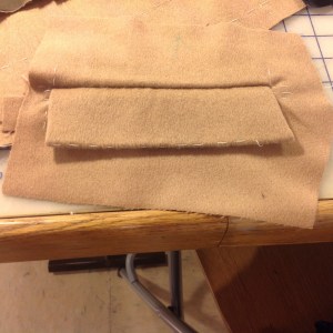 My sample flap before pressing.