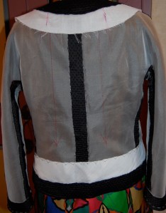 The back of the jacket - simple compared to the front!