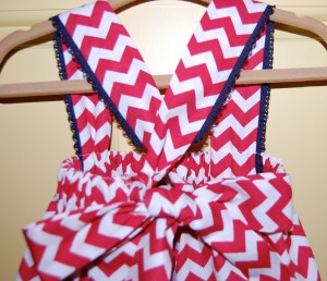 This detail of the back shows where I ended the trim to accommodate the transition to the sash.