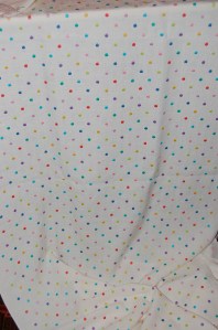 Linen dotted fabric
