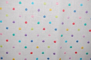 Linen dotted fabric