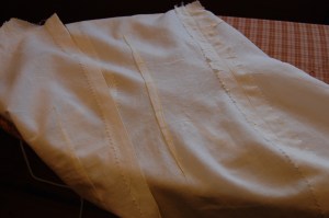 I actually catch-stitched all the seams and dart edges on the lining, to help it mold as nicely as possible with the interior of the dress.