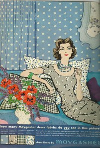 And this ad was on the inside front cover of Vogue pattern Book Magazine from December/January 1957-58.