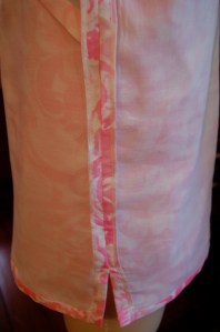This shows both the seams finished with Snug Hug and the white voile lining.