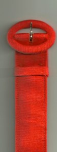 I sent new orange linen to Pat Mahoney of Pat's Custom Belts and Buttons  and this lovely belt came back to me in the mail. 