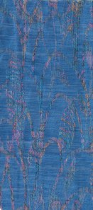 The subtle design is in shades of pink, green and peach.