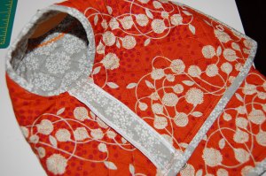 The self bias binding and the finished seams are clearly visible here.