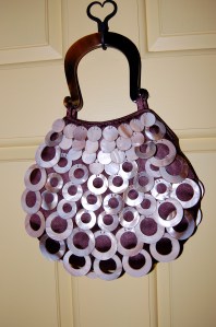 And here is something fun - a dressy handbag to wear with this dress ( a recent find from one of my travels).