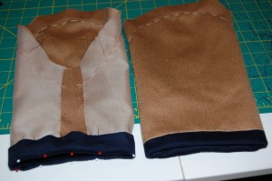 The sleeves with bands attached
