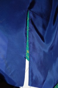 I cut along the marked line and turned the placket to the wrong side.