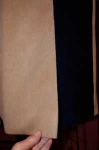 And here is the finished kick pleat.